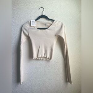 Brand New Brandy Melville Cropped Long Sleeve Top